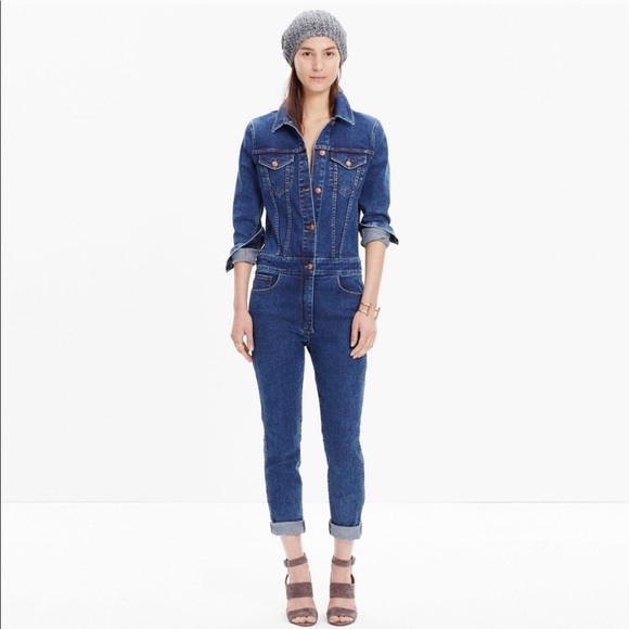 madewell denim jumpsuit